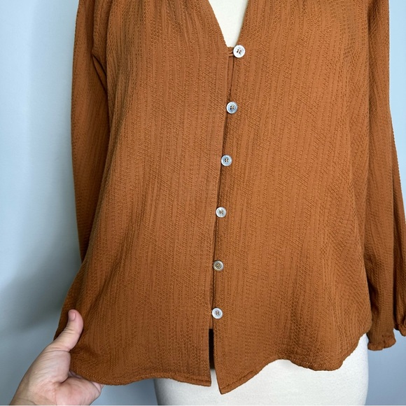Garance Paris Women’s Cinnamon Embroidered Ruffle Trim Peasant Blouse Size S - Picture 5 of 12